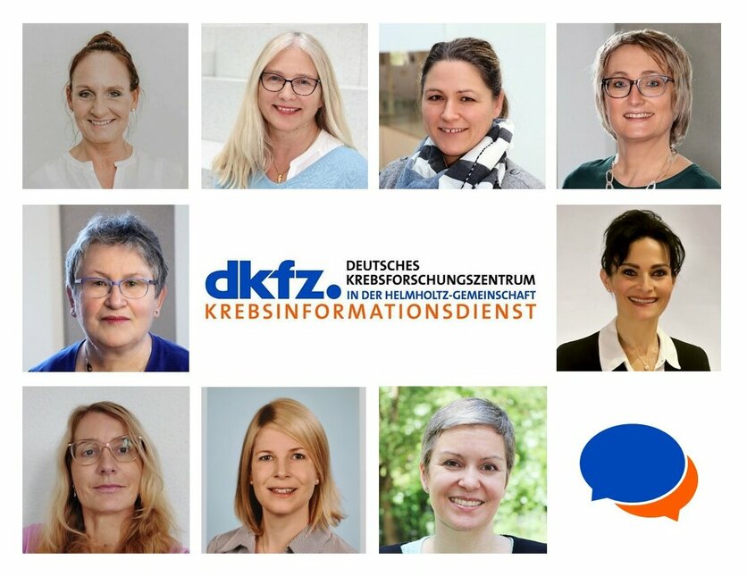 Team-Foto der Ärztinnen des Krebsinformationsdienstes, die im Chat Fragen zu Krebs beantworten.