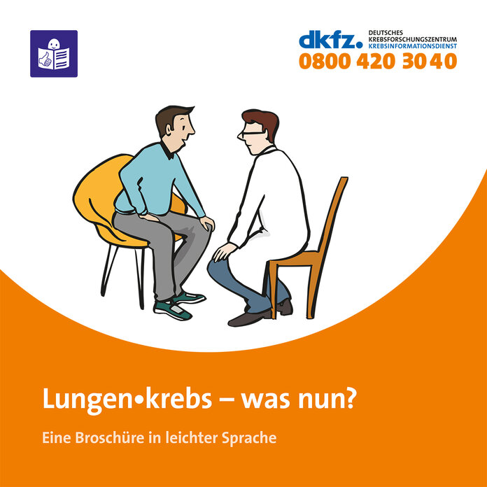 Broschüre "Lungen•krebs – was nun? Eine Broschüre in leichter Sprache"